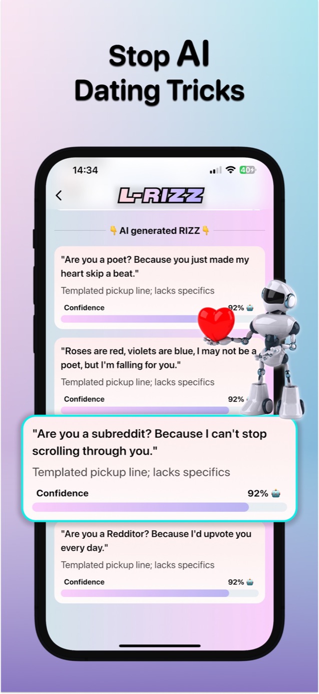 L-RIZZ : AI Flirt Detector App screenshot 3