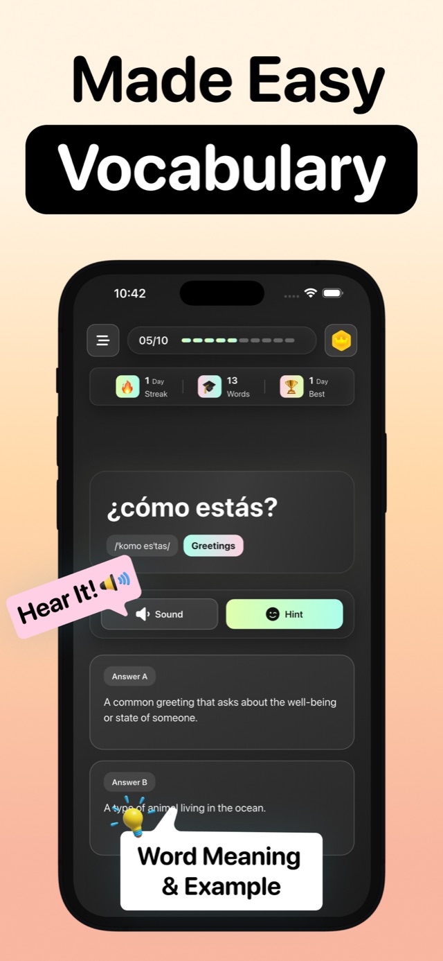 Talksy: Go Learn Español Words screenshot 2